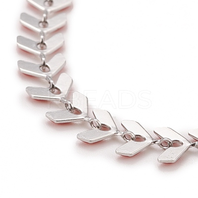 Enamel Wheat Link Chain Necklace NJEW-P220-02P-04-1