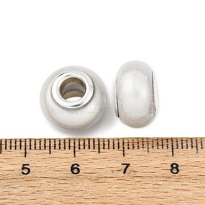 Two Tone Opaque Resin Rondelle European Beads RESI-Z046-02B-1