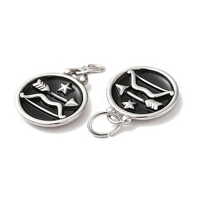 304 Stainless Steel Enamel Pendants STAS-A080-43P-11-1