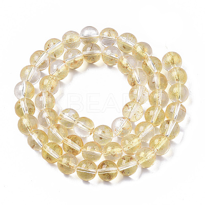 Transparent Spray Painted Glass Bead Strands LS-GLAA-N035-03C-B08-1
