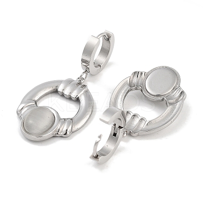 Ring 304 Stainless Steel Dangle Earrings EJEW-L283-083P-1
