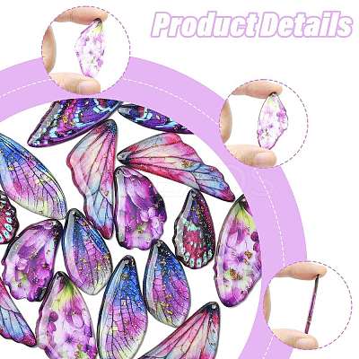 Transparent Epoxy Resin Pendants RESI-FS0002-33B-1
