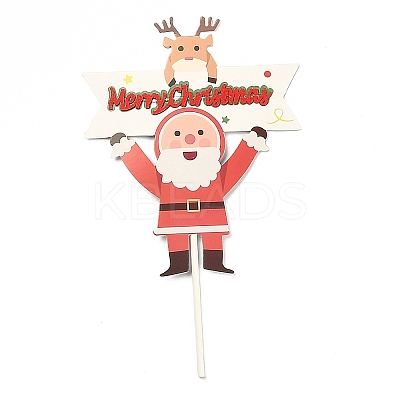 Paper Santa Claus Cake Insert Card Decoration DIY-H108-22-1