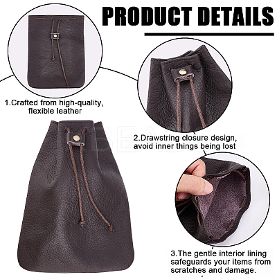 Cowhide Coin Wallets AJEW-WH20002-33B-01-1