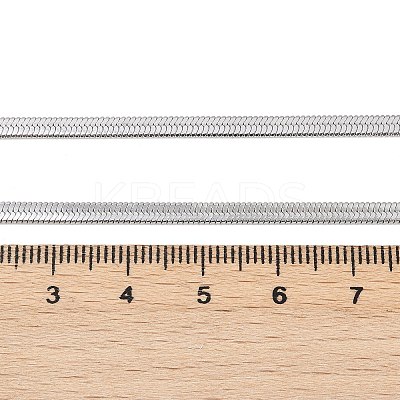 Non-Tarnish 304 Stainless Steel Snake Chain Necklaces NJEW-F195-01B-P-1