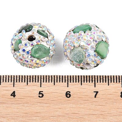 Handmade Polymer Clay Rhinestone Beads CLAY-H009-03E-1