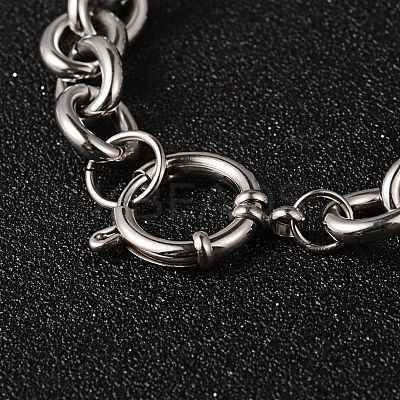 Tarnish Resistant 304 Stainless Steel Cable Chain Bracelets BJEW-H477-03-1