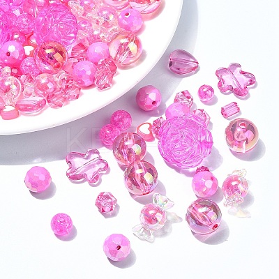 120Pcs 12 Styles Mixed Styles Acrylic Beads MACR-YW0003-05A-1