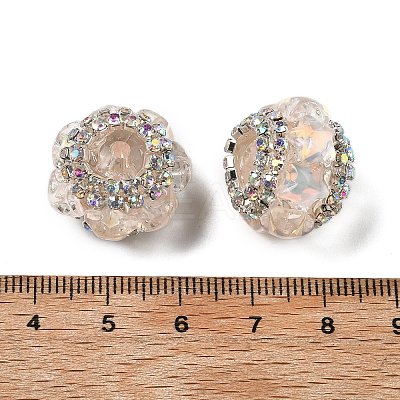 Acrylic Rhinestone Rondelle Beads OACR-S048-02D-1