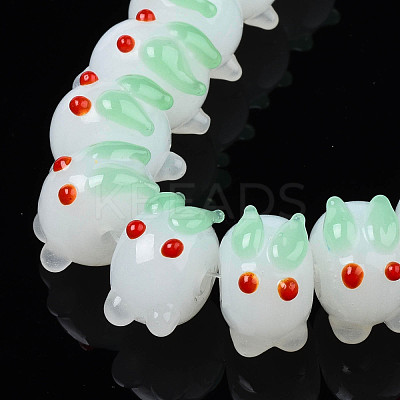 Handmade Bumpy Lampwork Beads Strands LAMP-T017-01D-1