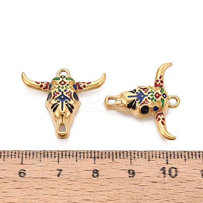 304 Stainless Steel Enamel Pendants X-STAS-N124-09B-G-1