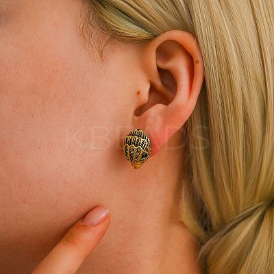 Bird Head Brass Micro Pave Cubic Zirconia Stud Earrings FS-WGB6FCA-01-1