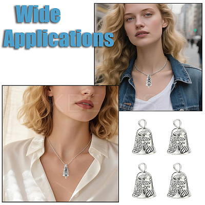 20Pcs Tibetan Style Alloy Bell Pendants FIND-YW0010-58-1