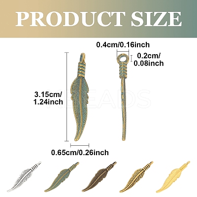 120Pcs 6 Colors Tibetan Style Alloy Pendants FIND-YW0006-89-1
