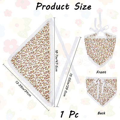 Flower Decor Lace Triangle Bandanas OHAR-WH20005-08B-1