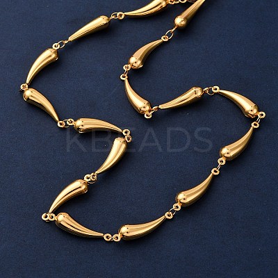 304 Stainless Steel Link Chain Necklaces for Women NJEW-G178-01G-01-1