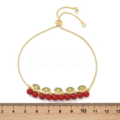 Brass Micro Pave Cubic Zirconia Slider Bracelets BJEW-Z126-01G-1