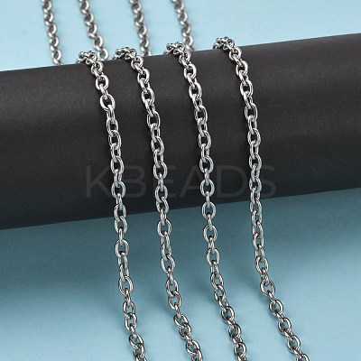 Tarnish Resistant 304 Stainless Steel Cable Chains X-CHS-R009-11-1
