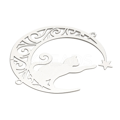 201 Stainless Steel Laser Cut Connector Charms X-STAS-Z116-06P-1
