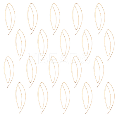 20Pcs Brass Spiral Oval Dangle Earrings EJEW-BC0001-11-1