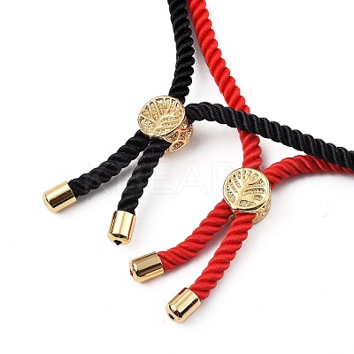 Adjustable Nylon Twisted Cord Slider Bracelets Sets BJEW-JB05322-1