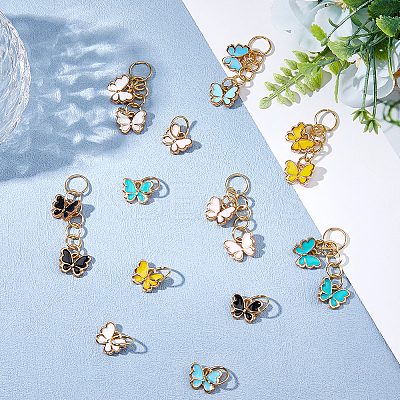 Alloy Enamel Butterfly Shoelace Charm Decoration PALLOY-NB00002-1