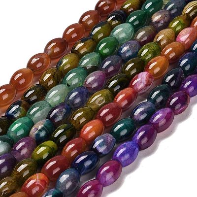 Natural Agate Beads Strands G-B079-E01-01-1