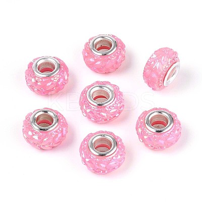 Opaque Resin European Beads RESI-T057-29K-1