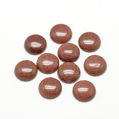 Synthetic Goldstone Cabochons G-R416-6mm-47-1