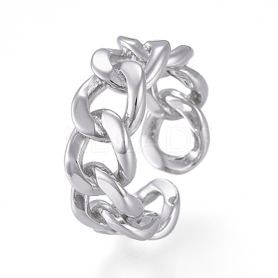 Brass Cuff Rings RJEW-K232-19P-1