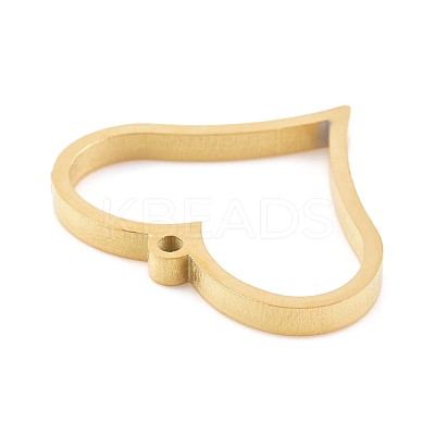 Ion Plating(IP) 304 Stainless Steel Open Back Bezel Pendants STAS-K208-06G-1