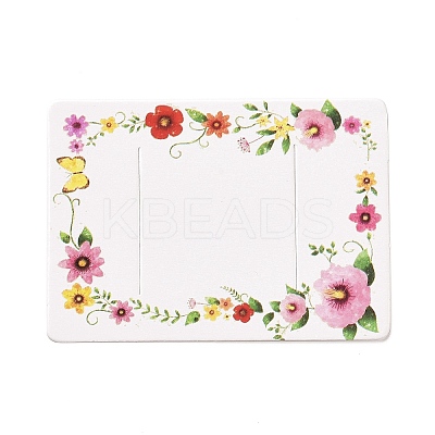 Rectangle Paper Hair Clip Display Cards DIY-B061-02D-1