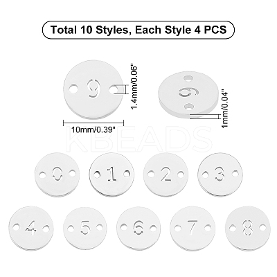Numbers 304 Stainless Steel Links STAS-UN0020-28B-P-1