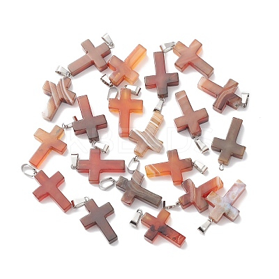 Natural Carnelian Pendants G-PW0006-02P-11-1