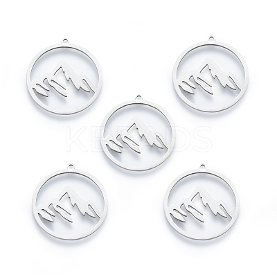 Non-Tarnish 304 Stainless Steel Pendants STAS-N090-LA911-1-1
