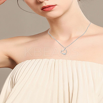 4Pcs Brass Micro Pave Cubic Zirconia Pendant Necklace for Women ZIRC-LP0001-15-1