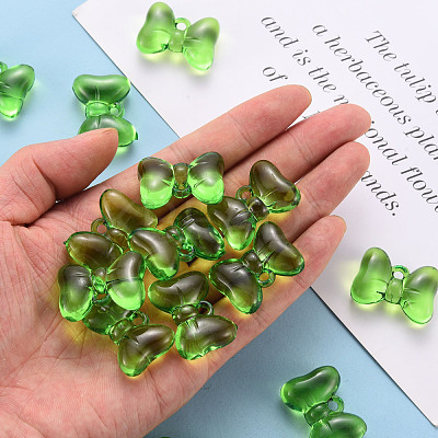Transparent Acrylic Pendants TACR-T024-02BB-925-1