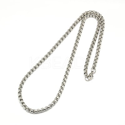 Tarnish Resistant 304 Stainless Steel Venetian Chain Necklace Making STAS-A028-N031P-1