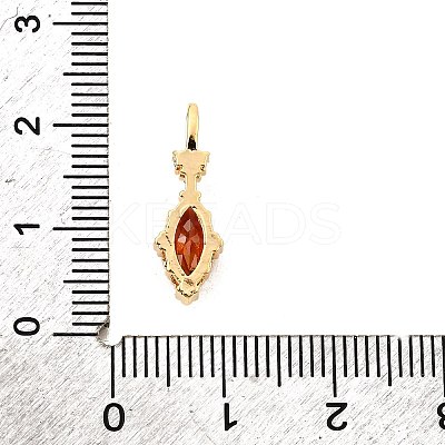 Brass Micro Pave Cubic Zirconia Pendants KK-F901-02B-G-1