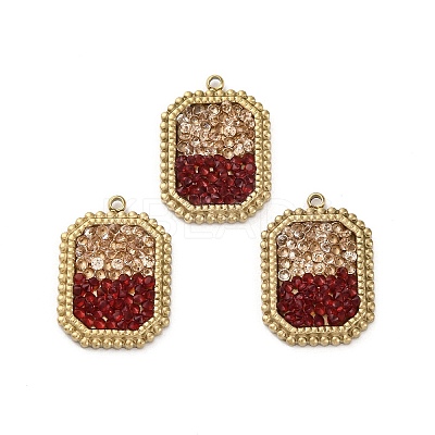 Real 14K Gold Plated 304 Stainless Steel Pendants STAS-R005-10G-02-1