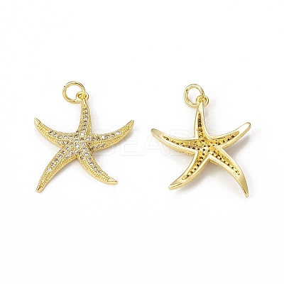 Brass Micro Pave Cubic Zirconia Pendants KK-E068-VB308-1