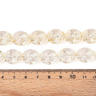 Baking Paint Transparent Glass Beads Strands DGLA-N017-04J-1