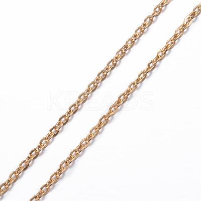 304 Stainless Steel Cable Chain Necklaces NJEW-P147-07G-1