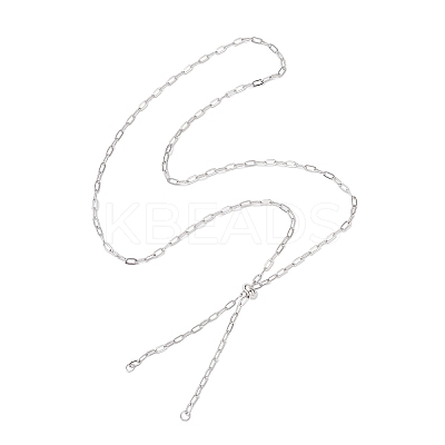 2.5MM 304 Stainless Steel Paperclip Chain Slider Necklace Making AJEW-JB01410-1