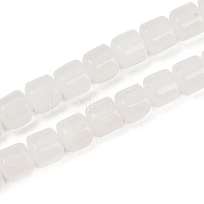Natural White Jade Beads Strands G-G275-D17-10x10mm-1
