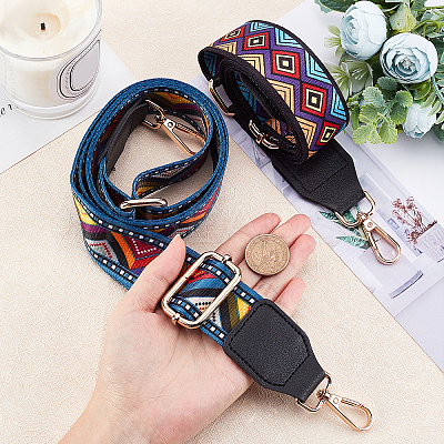 2Pcs 2 Color Nylon with Cotton Adjustable Bag Strap FIND-WR0002-25-1