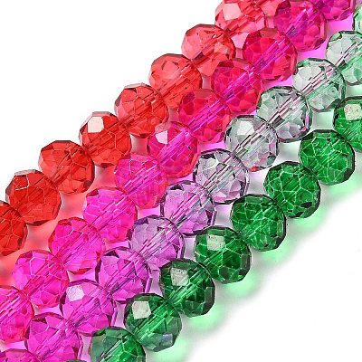 Transparent Painted Glass Beads Strands X1-DGLA-A034-T8mm-A24-1