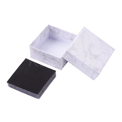 Square Kraft Cardboard Jewelry Boxes AJEW-CJ0001-19-1