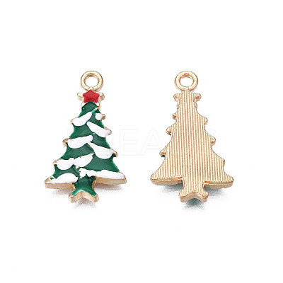 Rack Plating Alloy Enamel Pendants X-ENAM-N055-123-1