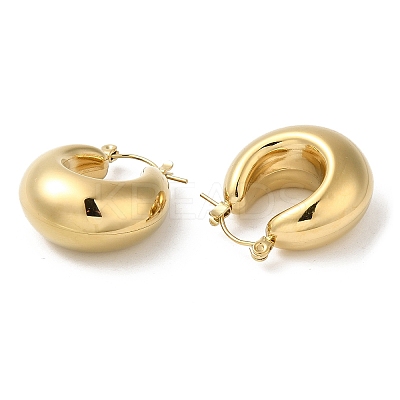 304 Stainless Steel Plain Thick Hoop Earrings X-EJEW-Z026-09G-1
